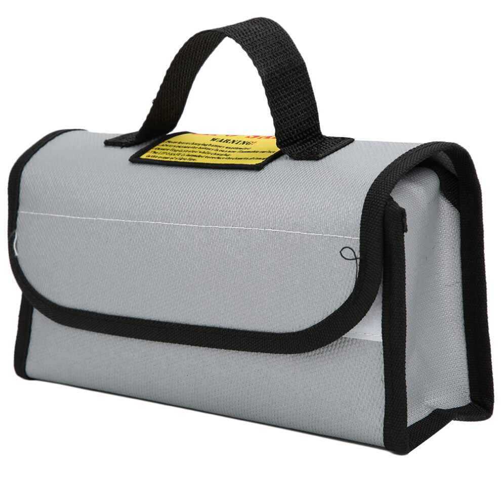 Fireproof Battery Safe Pouch Explosion Proof Charging Protection Bag Flame Retardant Fire Resistant Lipo Battery Storage With Velcro Closure Easy To C 9463374733508
