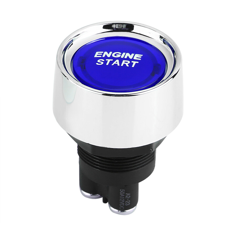 Engine Ignition Solution, Practical Momentary Design Push Start Button, Bright Led (Blue) Ensures Nighttime Visibility For High Performance Light/Blue 9169997496966