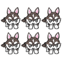 Niedliche, gestickte Wolfsjunges-Applikation zum Aufbügeln, stehender Wolfsjunges-Aufnäher für DIY-T-Shirt-Stoffaufkleber, feine Stickdetails,