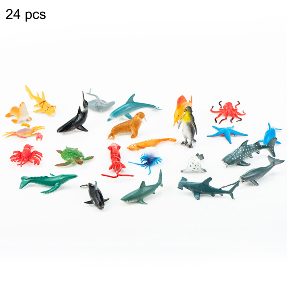 Realistic Plastic Pool Party Toys, Ocean Creatures Action Models with Assorted Underwater Figures for Kids, Lifelike Modeling Animals for Imaginative