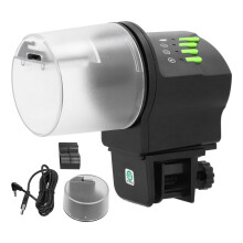 Automated Fish Feeder with Precise Timing, Vacation Feeding Solution for Aquariums and Ponds, Plug-in Option Ensures Reliable Operation