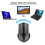 Mouse sem fio de ampla compatibilidade com design ergonômico para laptops, desktops e PCs, DPI ajustável, cinza. 8
