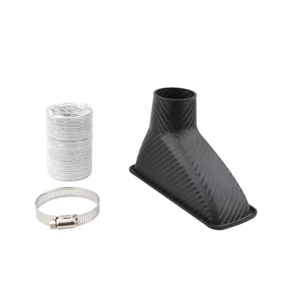 Air Filter Inlet Pipe Abs Universal Turbo Air Intake Kit 1 Piece Front Bumper Air Funnel Square Hose 9347817237092