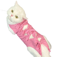 Cat Onesie After Surgical Recovery Breathable Soft Wound Lick Prevention Pink M Indoor Spay Home Care For Female Cats
