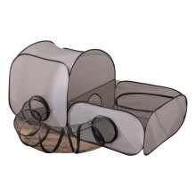 Cat Play Pen 160x80x75 Cm Foldable Enclosure Oxford Cloth Tunnel Design With Secure Fence Portable Pet Tent For Kittens