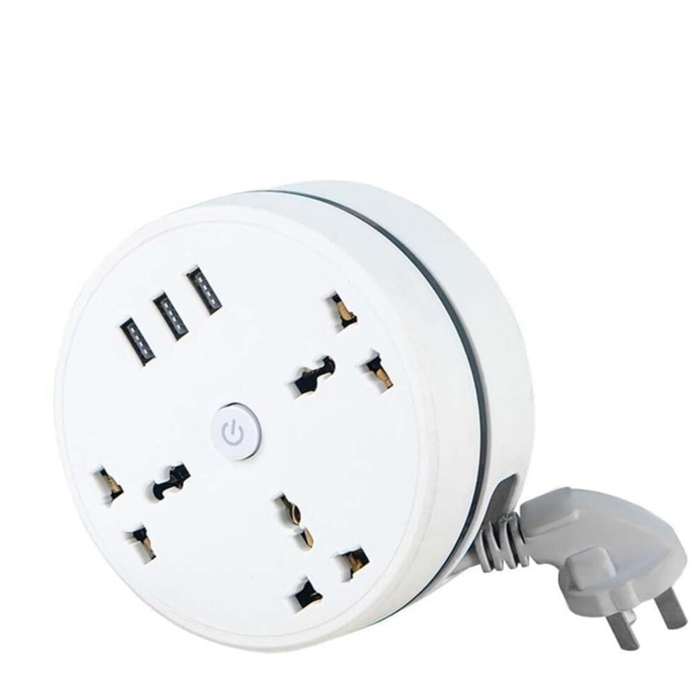 Civiliank Universal Power Strip, 3 Outlets 3 Usb Ports, Extension Cord For Office,Travel,Home(5.9Ft) 9426802639322
