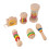 6-teiliges Babyrassel-Set aus Holz mit 3
