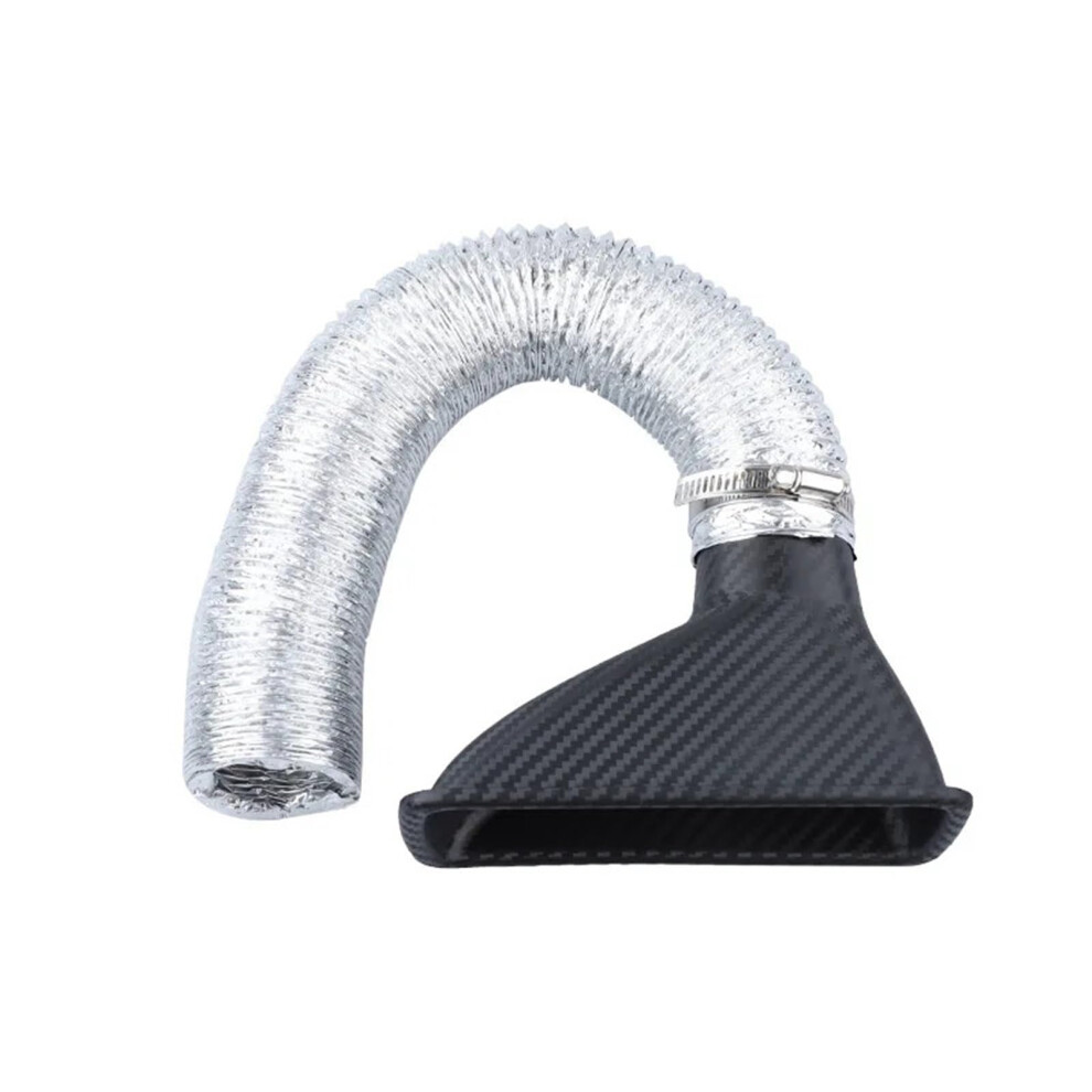 Hood Vents Front Bumper Air Intake Turbo Pipe Kit Abs Plastic Turbine Inlet Funnel Hood Scoops Round 9426802639407