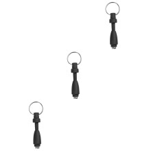 Cigar Drill Key Chain Hole Opener Cutter Punch Tool Stainless Steel Black 3 Pack