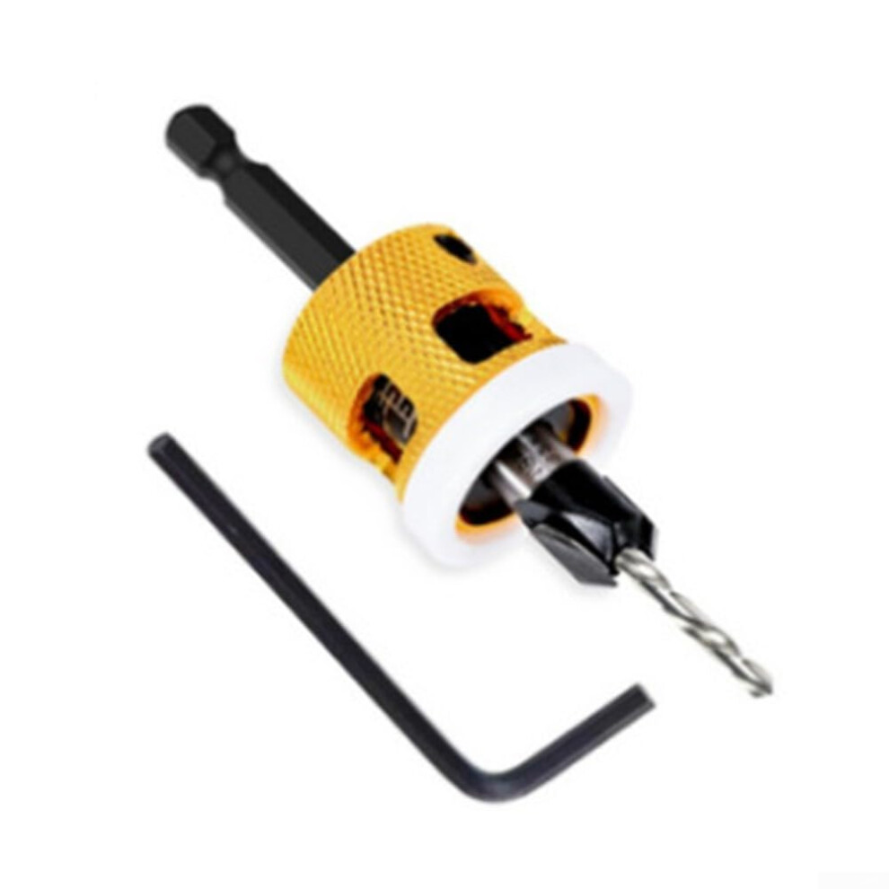 Countersink Drill Bits Set 5 Pcs Hex Shank M2 Speed Steel Tapered Woodworking Tools Depth Adjustable Spiral Flute 9382693930934