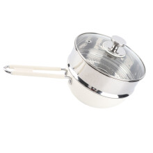 316 Stainless Steel Saucepan with Steaming Basket, Non-Stick, 3.2L
