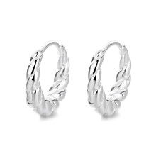 S925 Croissant Earrings, Minimalist Hoop Ear Cuff for Women