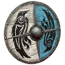 Medieval Eivor Valhalla Raven Authentic Battleworn Viking Shield