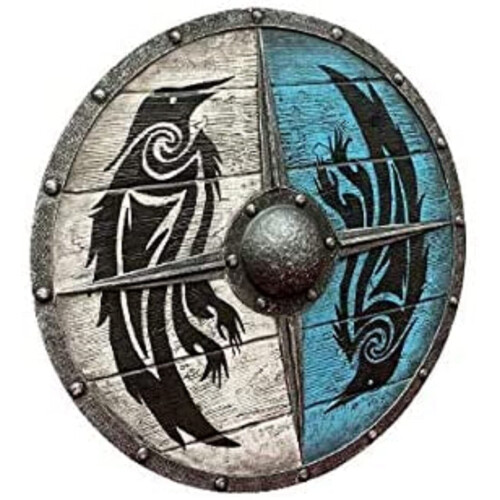 Medieval Eivor Valhalla Raven Authentic Battleworn Viking Shield