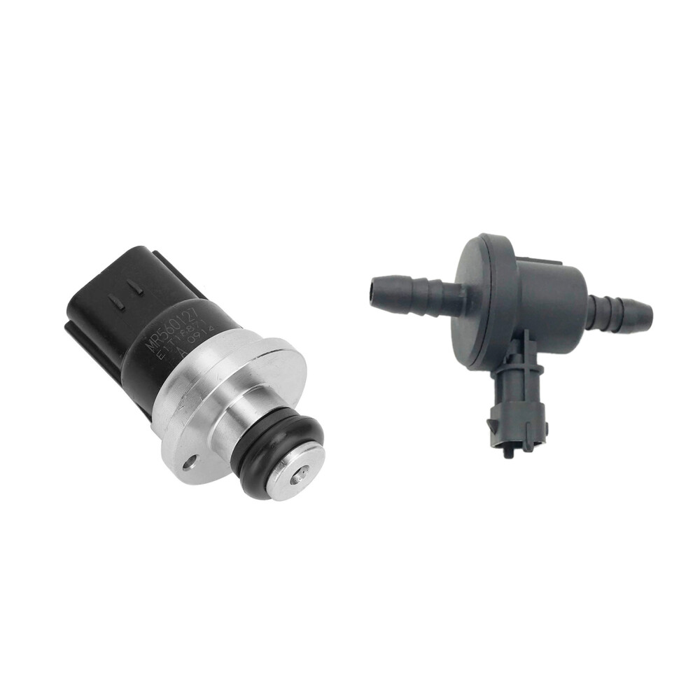 1 Pcs Vacuum Valve Solenoid & 1 Pcs Fuel Rail High Pressure Sensor Mr560127 Md360939 6031847142183