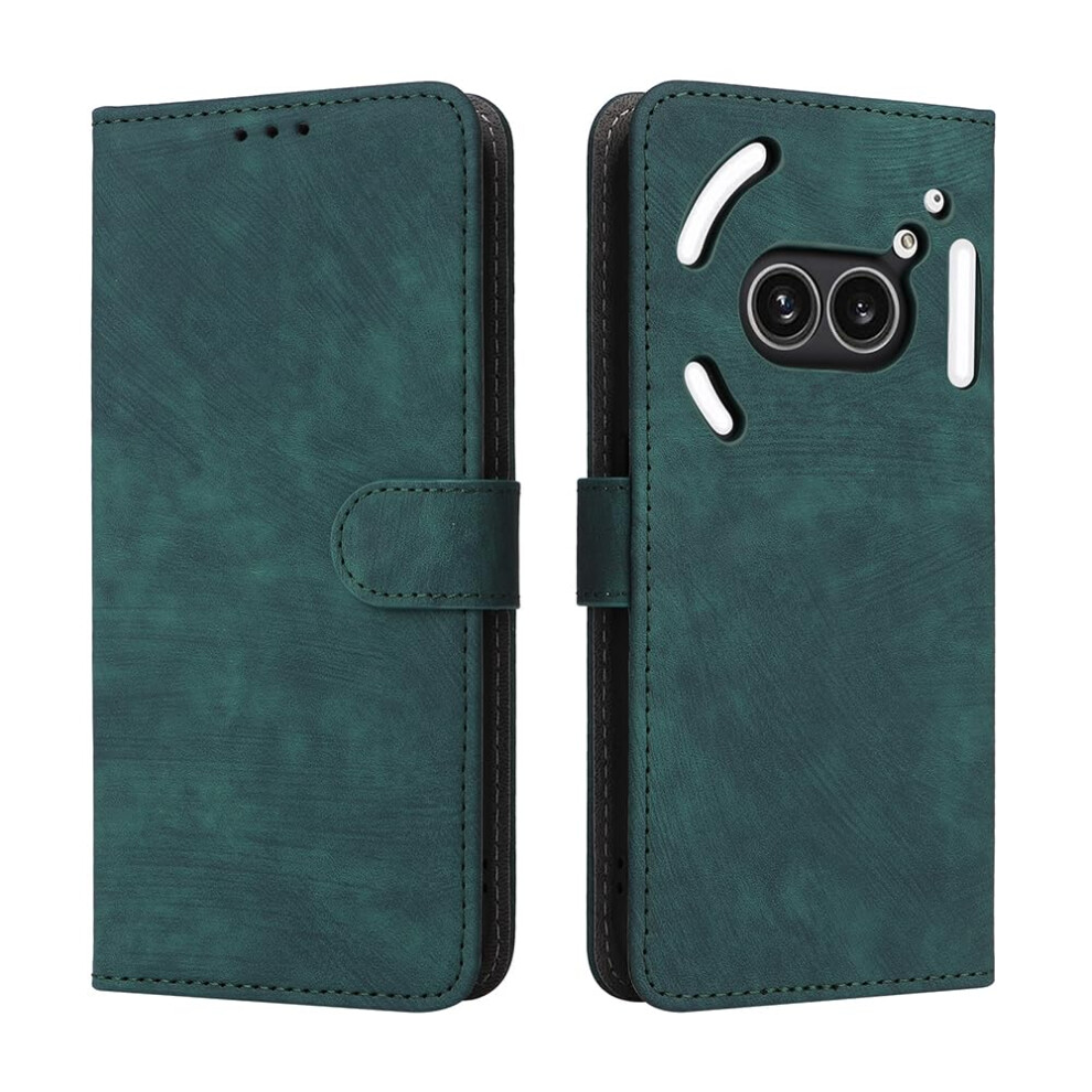 Nothing Phone 2A Case Magnetic Flip Leather Rfid Blocking With Card Slots Shockproof Drop Protection Kickstand Green 9426802639834