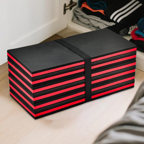 Foldable Floor Mat EVA Mechanic Knee Pad Cushion, Thick Working Mat, Auto Maintenance Tool, Garage Workshop Red 1