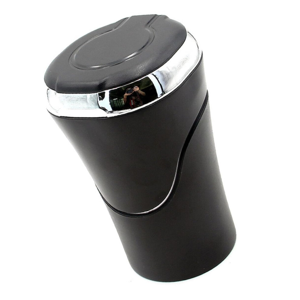 Car Ashtray With Led And Lid, Smokeless Odor Control, Large Capacity Cup Holder Design Light 9189345367236