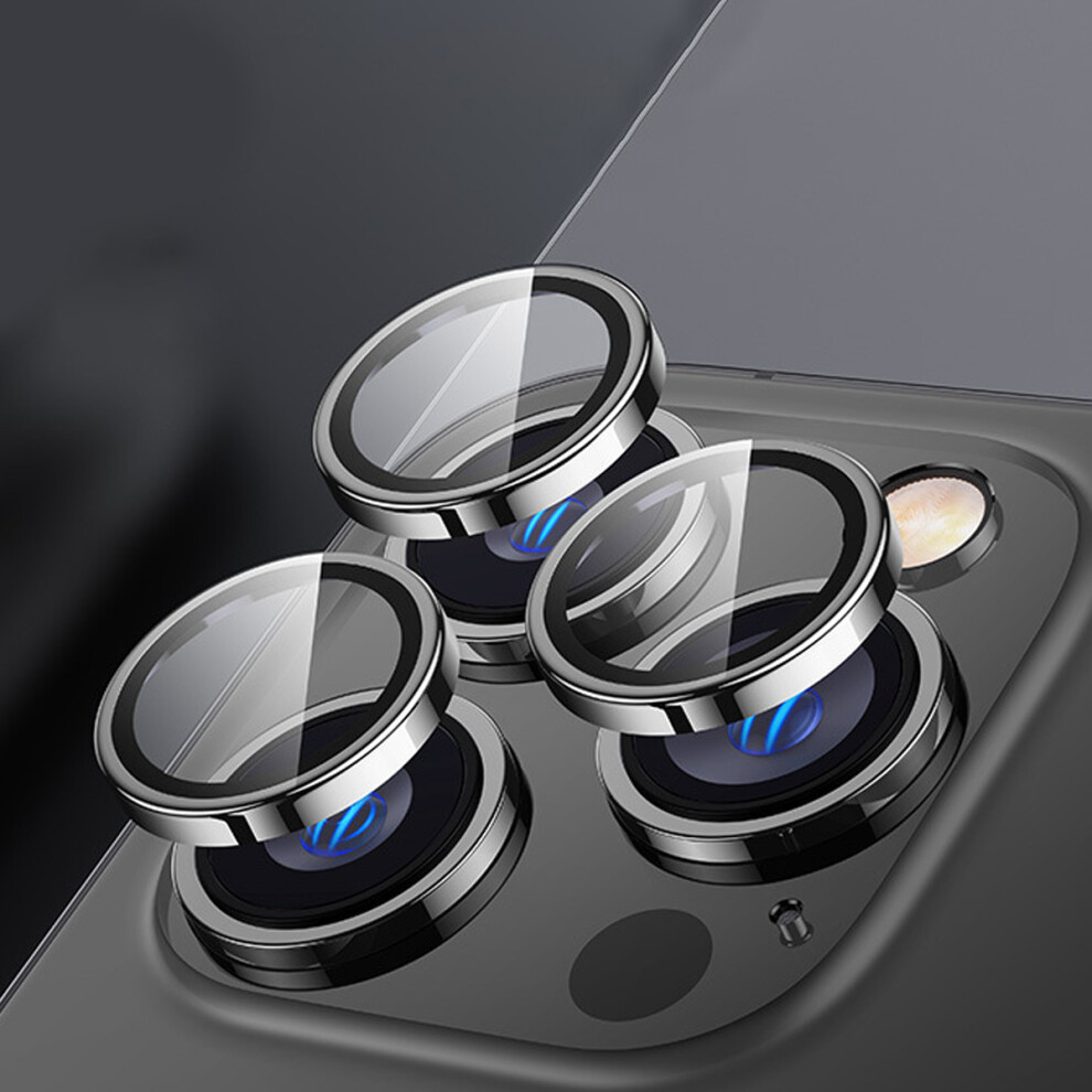 Tempered Glass Camera Lens Protector For Iphone 14 Pro Max, Anti-Fingerprint With Oleophobic Coating, Aviation Aluminum Metal Ring For Maximum 9173940731684