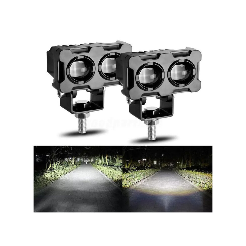 Fog Lights For Motorcycle And Car, Waterproof Ip67 Led Pod Lights With High Low Beam, 2500 Lumen Per Piece, Driving Lights Spot Lights For Wide 9009791594041