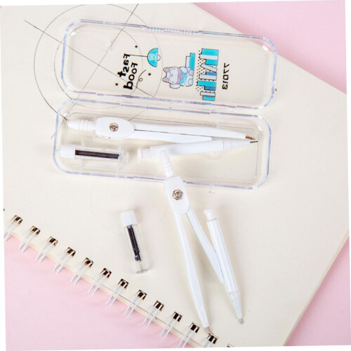 Metal White Geometry Compasses for Students Art Math Drawing 2