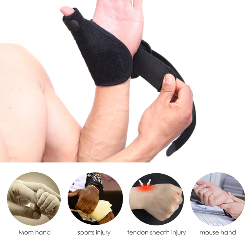 Thumb & Wrist Pain Relief, Reinforced Binding Neoprene Thumb Stabilizer for Sports Injury Recovery