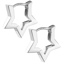 Minimalist Earrings for Women, Hypoallergenic Huggie Hoop Earrings with Geometric Design, Small Star Style 925 Sterling Silver Fashion Jewelry,