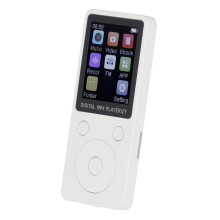 1,8-Zoll tragbarer MP3-Player 128GB Weiß mit Farbbildschirm & HiFi-Klang