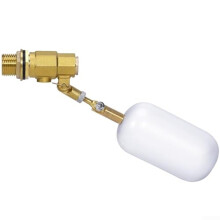 Float Valve 12 Inch, Livestock Tank and Pond Use, Automatic Water Shut Off, Plastic Brass Build, Adjustable Water Level