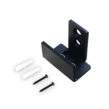 Barn Door Floor Guide Adjustable Stay Roller Bottom Sliding Door Hardware UProfile Track Guide Carbon Steel Black Indoor Use