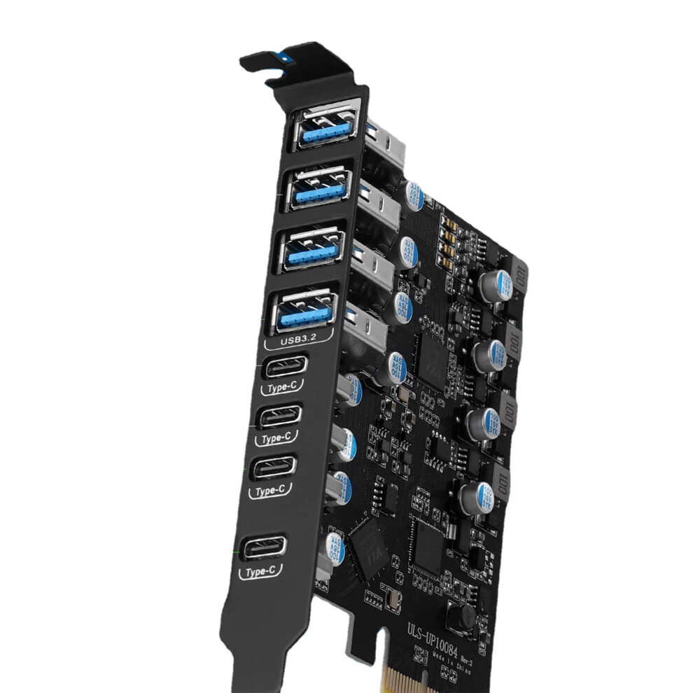 8Port 20G Usb3.2 Typec Pcie Desktop Expansion Card Pcie Adapter Windows 2000 Compatible Usbc Controller 9382693931696