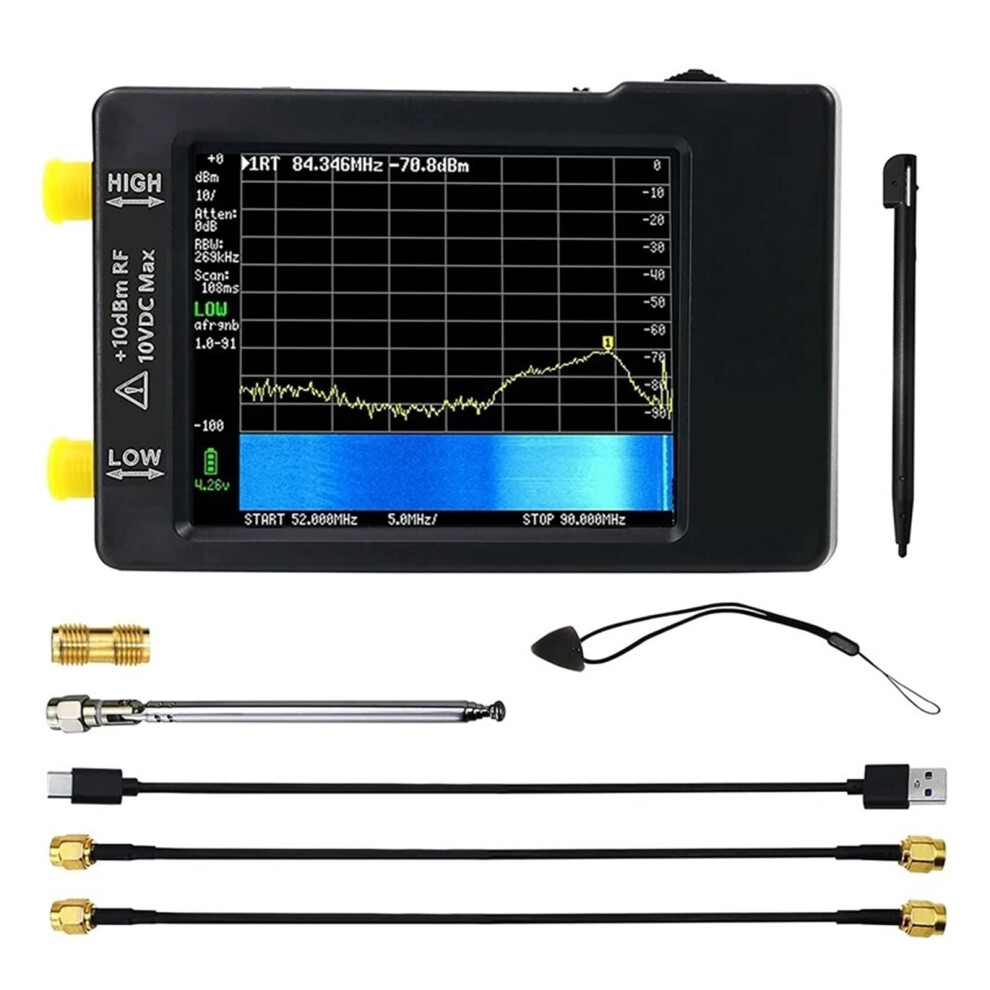 Spectrum Analyzer Handheld Portable Rf, 2.8Inch Display, 100 Khz960 Mhz, Esd Protected, Ideal For Field Use 9426802640069