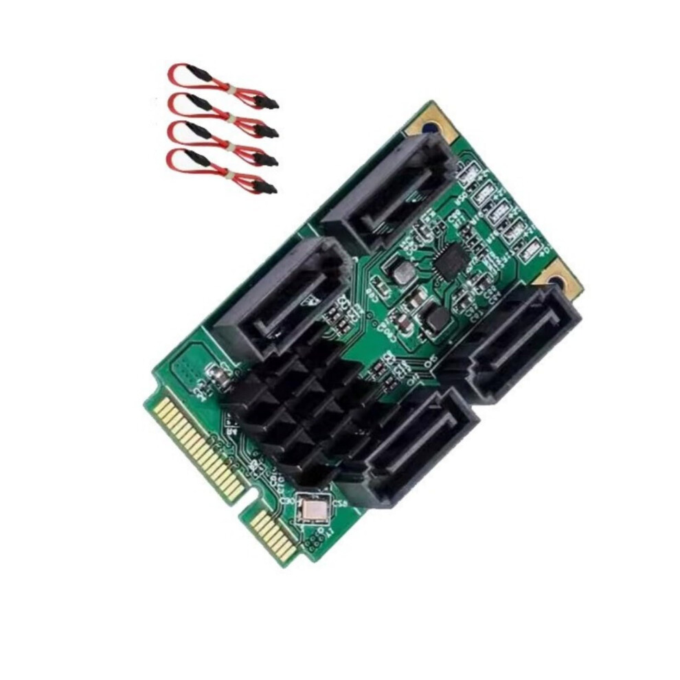 Pcie To Sata3.0 Adapter Card 2Port 4Port Sata3 6Gbps For Speed Data Transfer And Storage Expansion 9347817239195