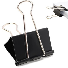 Foldback Clips Pack of 60 Foldback Clips 32 mm Metal Binder Clips for Office School Letter Paper Clip Office Supplies Black Binder Clips