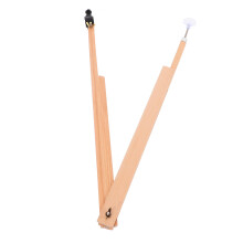 1 piece Sign compass for teachers, precise drawing of circles, stable pen teaching aid for geometry and technical drawings, beech wood.