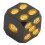 7pcs Metal Dice Set with Skull Pattern, Black & Gold, 1.6cm 4
