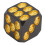 7pcs Metal Dice Set with Skull Pattern, Black & Gold, 1.6cm 5