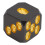7pcs Metal Dice Set with Skull Pattern, Black & Gold, 1.6cm 7