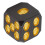 7pcs Metal Dice Set with Skull Pattern, Black & Gold, 1.6cm 9