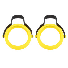2 Pcs Silicone Egg Ring Set Yellow Non Stick Round Egg Shapers Heat Resistant