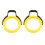 2 Pcs Silicone Egg Ring Set Yellow Non Stick Round Egg Shapers Heat Resistant 1
