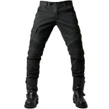 Motorcycle Trousers with Protectors L Black