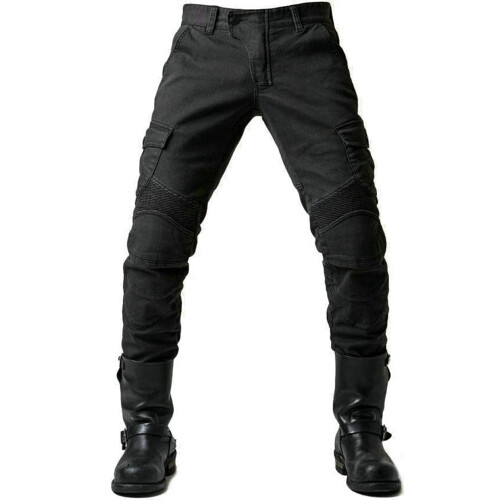 Motorcycle Trousers with Protectors L Black