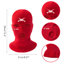 Portable Pink 3 Hole Knit Ski Mask for Cycling Skiing Running