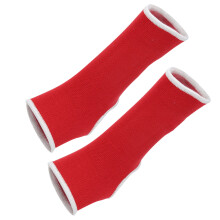 Red Nylon Sports Ankle Brace Support Wrap for Boxing and Sports 1 Pair