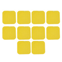 10PCS Yellow Soccer Spot Markers 23cm Square for Speed Training