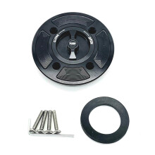 For Kawasaki Z650, Z900, Z400, Ninja 650, 400, VersysX 300, 1000, KLZ1000DKF CNC Fuel Cap Cover Ignition Lock Motorcycle Fuel Cap (Black and Black).