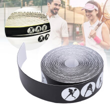 Tennis^Racket Kopfschutzband Schwarz PU Anti-Kratzaufkleber - 10cm x 2,5cm