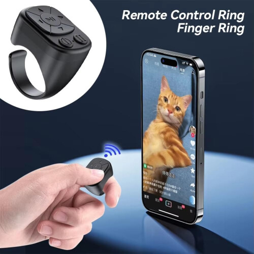 Scrolling Finger Remote Control Fingertip Controller Bluetooth 5.3 Selfie Stick for Android iPhone Smartphones 1