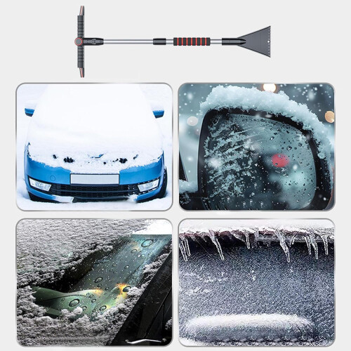 Telescopic Ice Scraper for Car  MultiFunction Shovel Tool, Windshield Snow Brush Remover 2